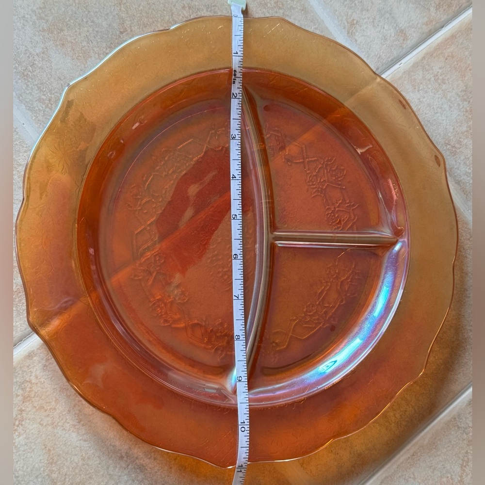 Vintage Federal Glass Iridescent Divided Plate✨ - Picture 4 of 12